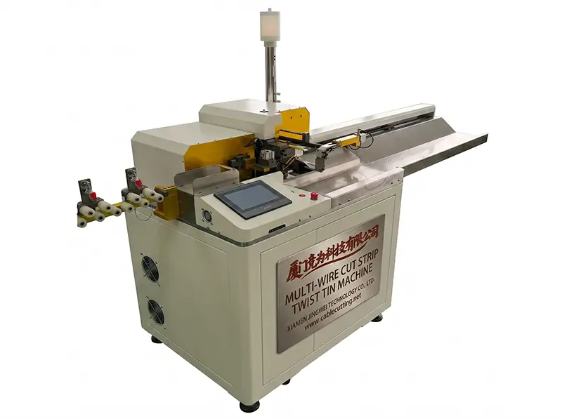 Máy Cắt, Tuốt, Xoắn và Thiếc Hóa Đa Dây WPM-SZ-02 – Giải Pháp Gia Công Dây Cáp Chuyên Nghiệp từ JINGWEI