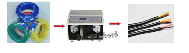 máy cắt và tuốt dây tự động & máy cấp dây tự động