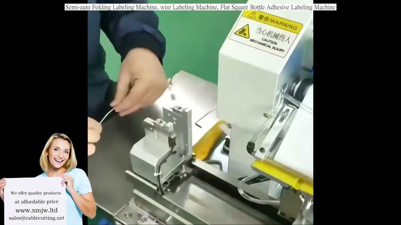 Máy dán nhãn bán tự động cho dây điện, chai vuông, bề mặt phẳng - Hiệu quả cao