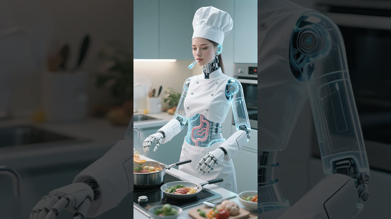 Robot nữ nấu ăn tự động - Công nghệ nhà bếp thông minh