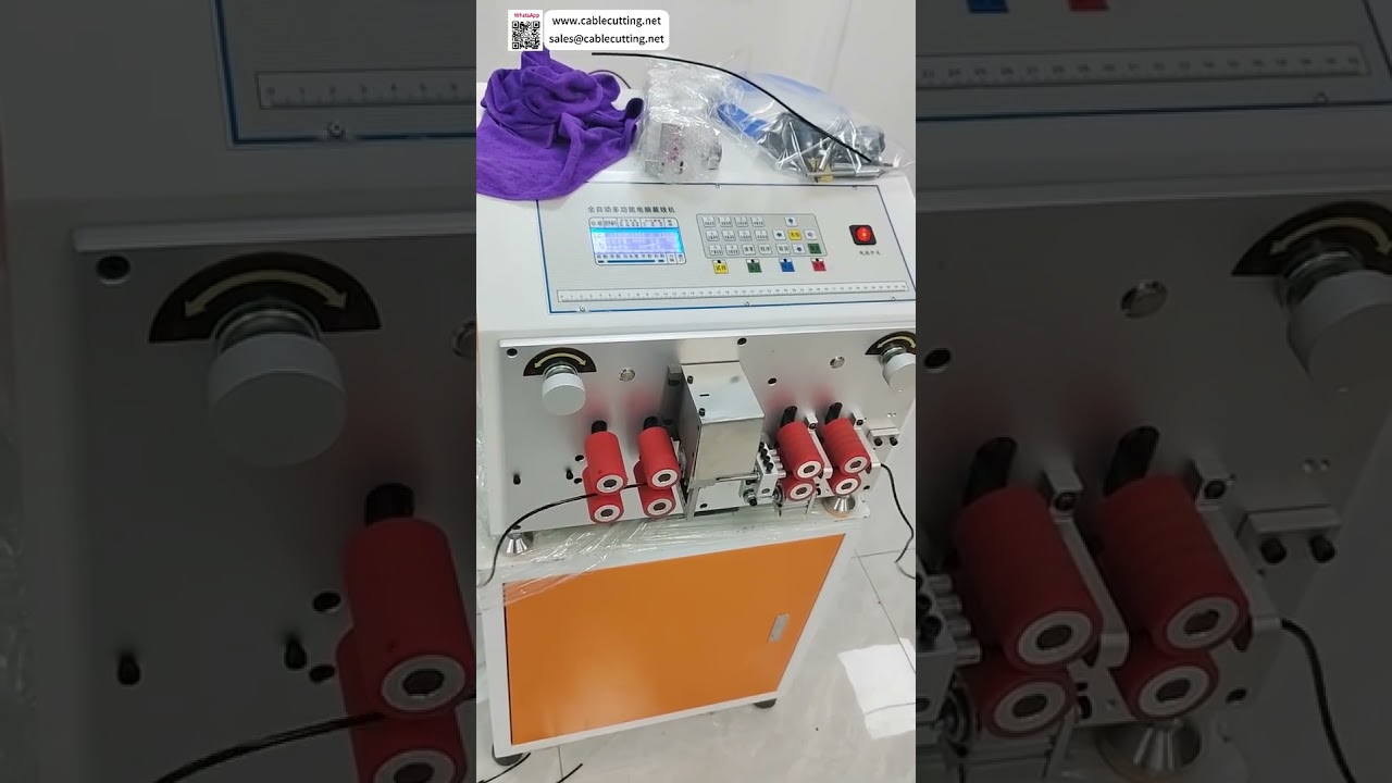 Máy cắt tuốt dây cáp TPE 8 bánh xe | 6000 cái/giờ - Dụng cụ sản xuất chính xác cao