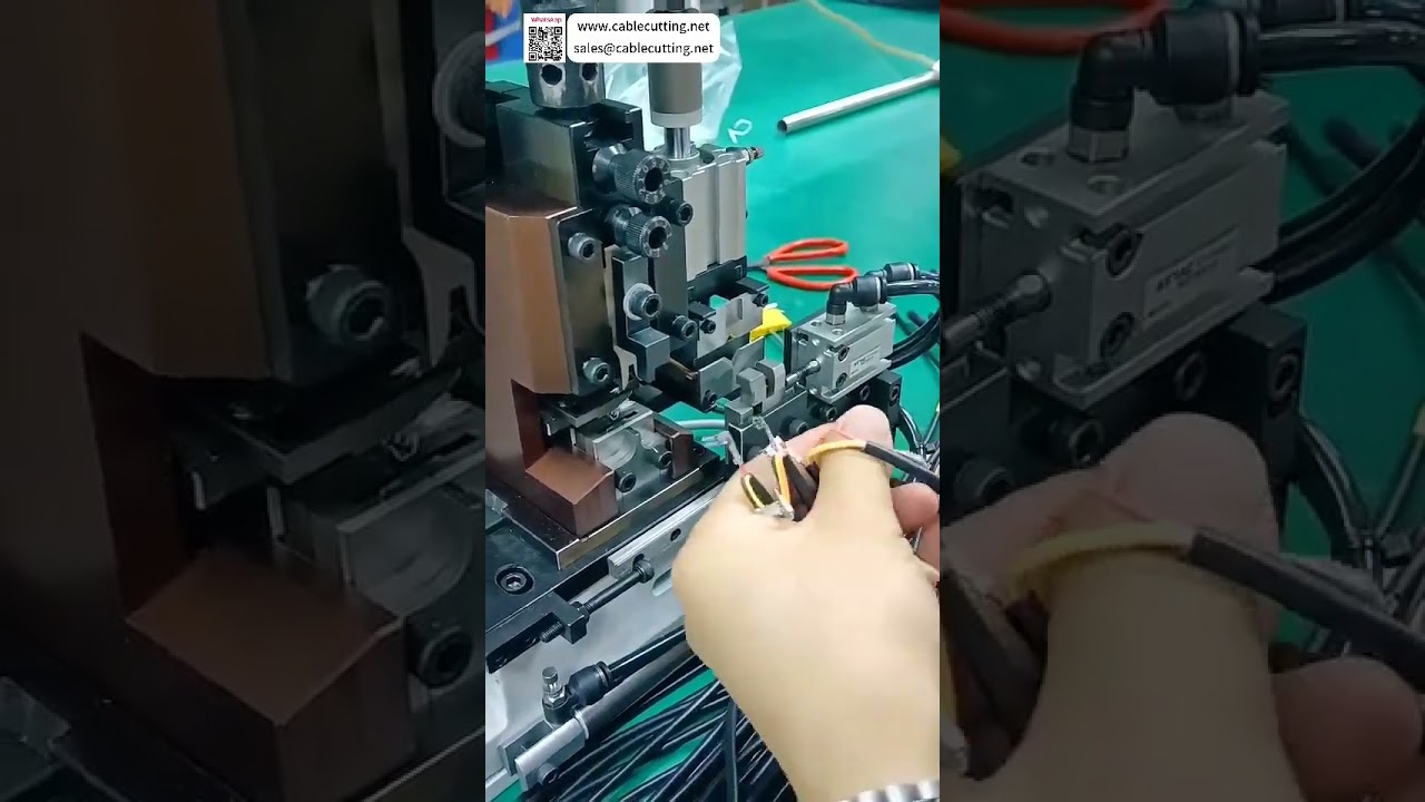 Máy tuốt dây và ép đầu nối cờ chính xác cao - Gia công dây cáp tự động hiệu quả