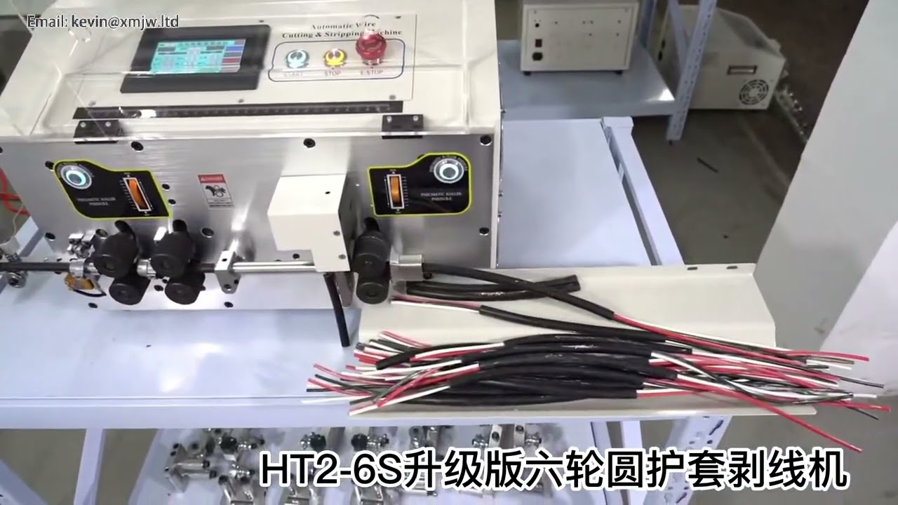 Máy tuốt dây cáp tự động SWT-508 HT2 6 bánh xe – Cắt, bấm cos, bóc vỏ chính xác