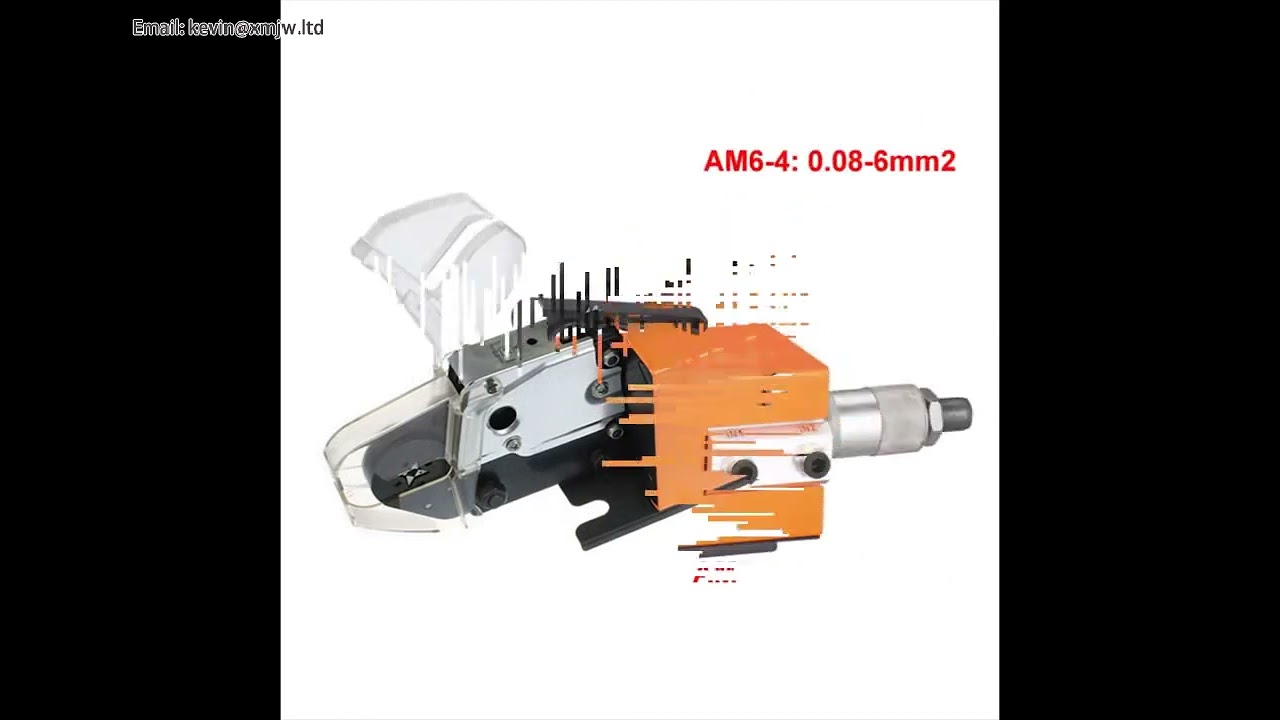Máy ép đầu cốt khí nén AM-6 | Ép đầu cốt ống cách điện 0.08-6mm² tự động