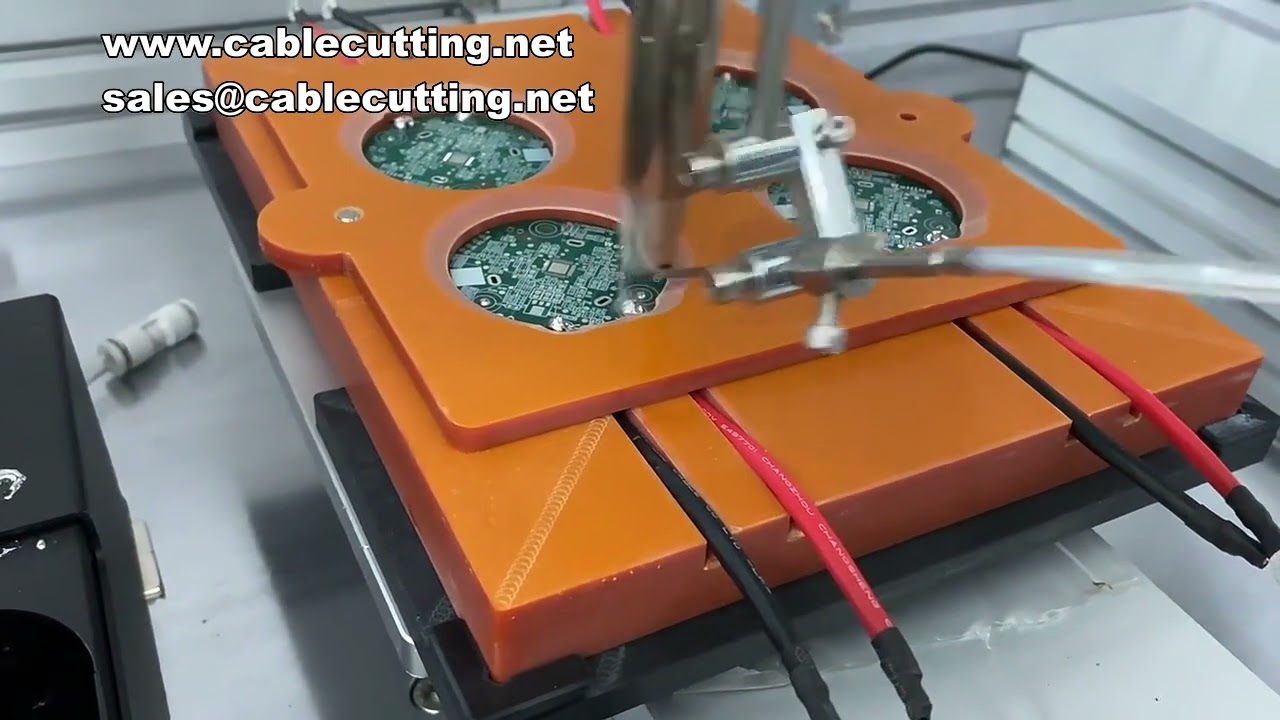 Máy hàn sóng tự động - Máy cấp thiếc cho dây USB và bo mạch PCB
