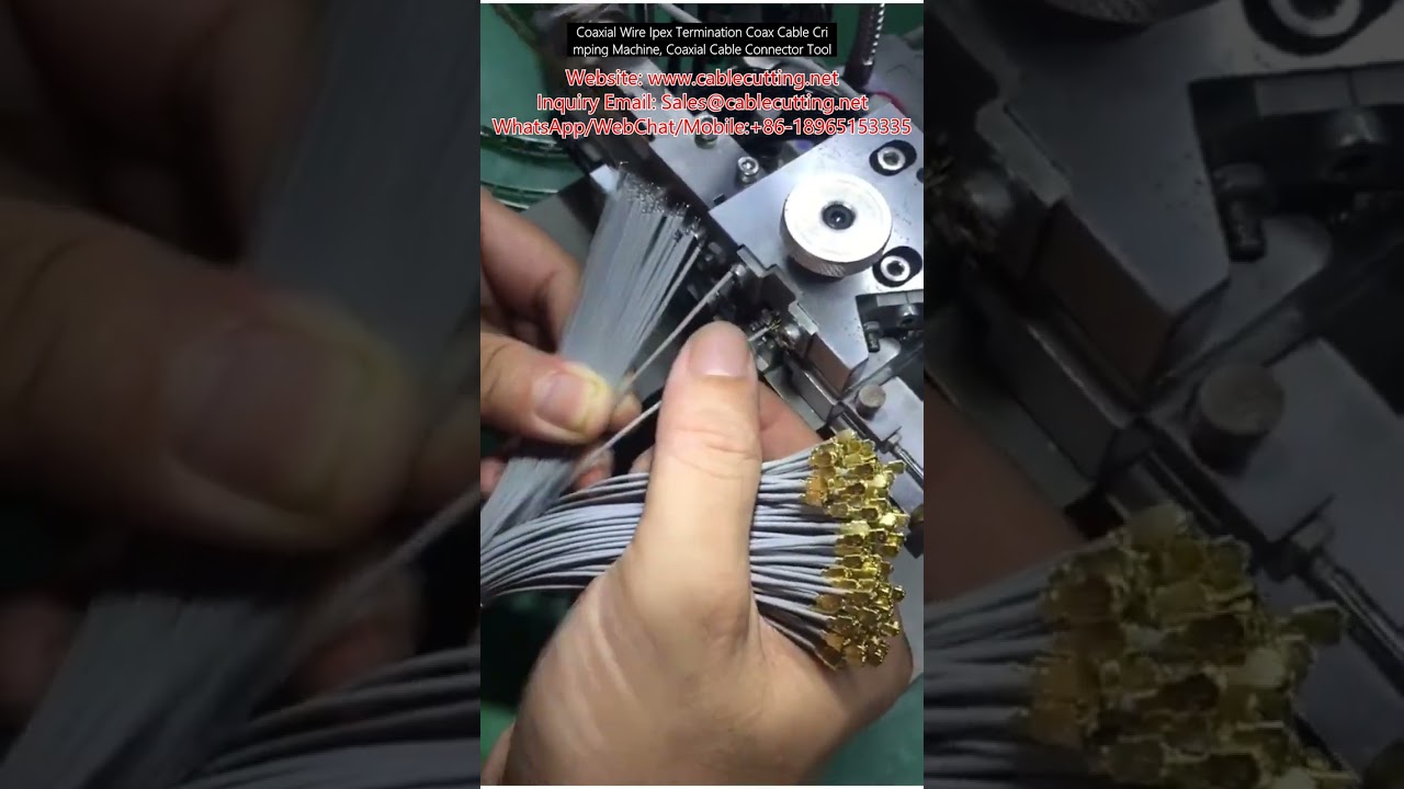 Máy bấm đầu cáp đồng trục Ipex chính xác - Thiết bị ép cáp đồng trục tự động