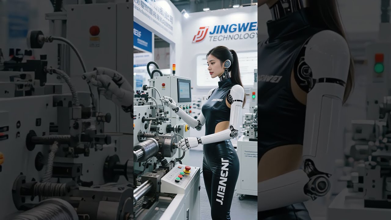 Trình diễn robot thẩm mỹ vận hành máy gia công dây cáp – Tự động hóa nhà máy #máy #cáp #nhàmáy #dây #cnc